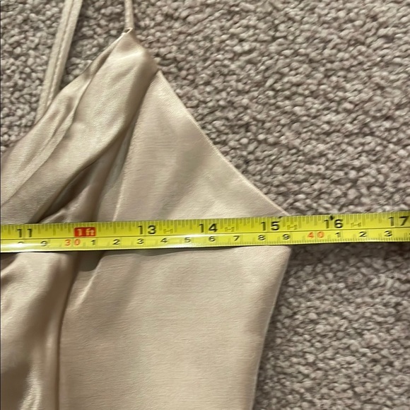 Zara Women's Cream Satin Cowl Neck Camisole - Picture 5 of 6